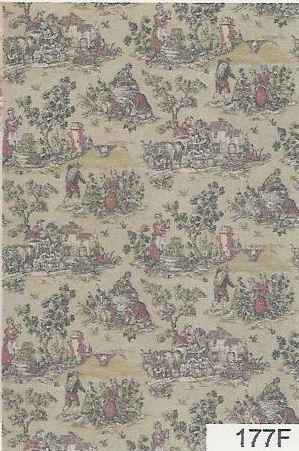 French Country Toile Olive 177F wal177f