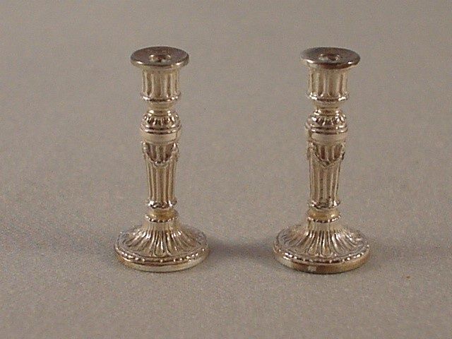 French Neo Classic Fluted Candlesticks Solid Sterling Silver r2c6160714106836
