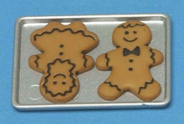 Gingerbread Boy &amp; Girl On Cookie Sheet CAR0806