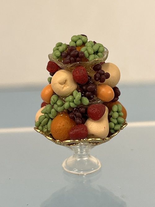 Glass 3 Tier Fruit Holder Centerpiece mc030804