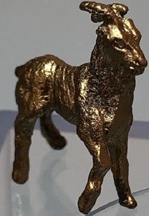Gold Mountain Goat Figurine LV23147IB