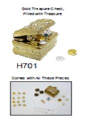 Gold Treasure Chest, Filled with Treasure BDH701