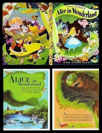 LBgb-22 Golden Book - Alice in Wonderland--Disney