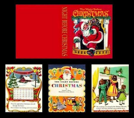LBgb-12 Golden Book - Night Before Christmas--Red