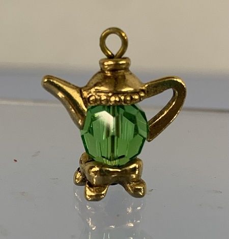 Green Crystal Tea Server mc04598
