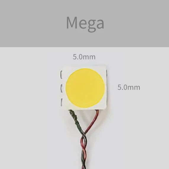Flickering LED Light (Cool White) Mega/5-12voltDC/8InchWir
