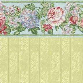 Floral Bounty Blue - Stripe WAL0769B