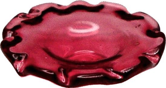 Fluted Pink Candy Plate bdhb084