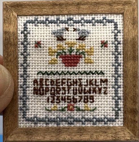 Framed Cross Stitch Sampler cn0075