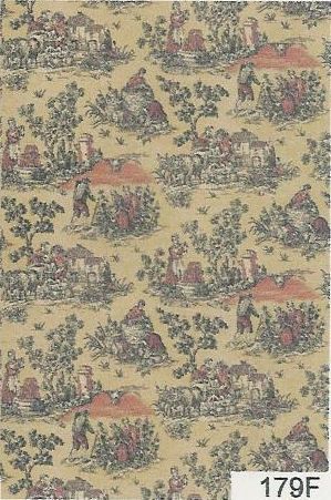 French Country Toile Red 179F wal179f