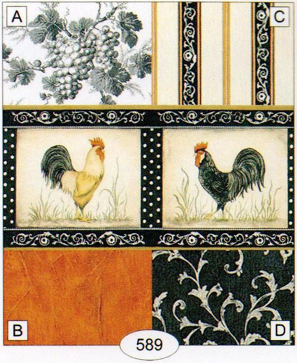 French Kitchen 589A, B, C or D wal589