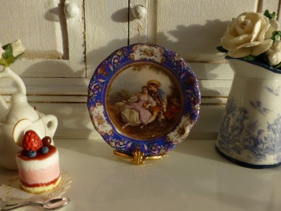 French Svres Romantic Cabinet Plate ttmt02