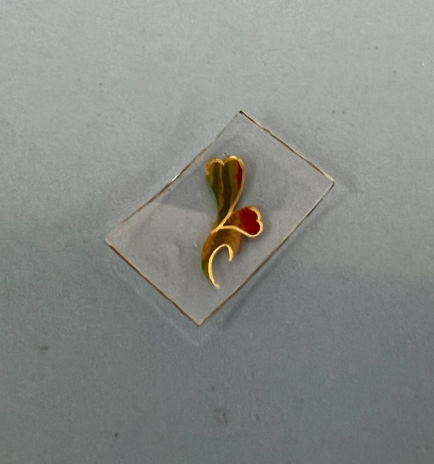 Glass Ash Tray with Design mn379
