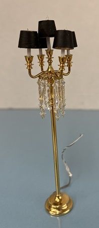 Gold and Black with Crystal Floor Lamp Dec1611
