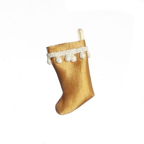 Gold Christmas Stocking w/ Lace Tassel BB90000