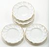 Gold Edge White Fluted Plates, 4PC IM65638