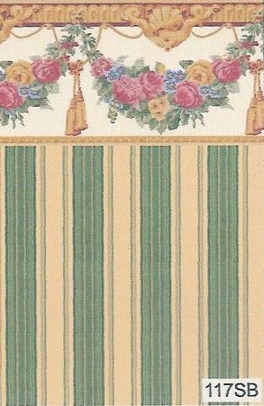 Gold Roses and Tassels 117SB wal117sb