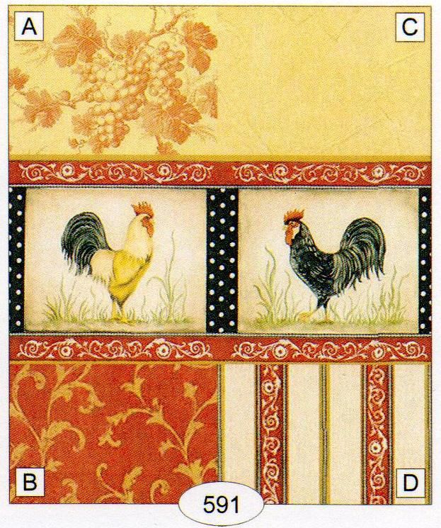 French Kitchen 591A wal0591D