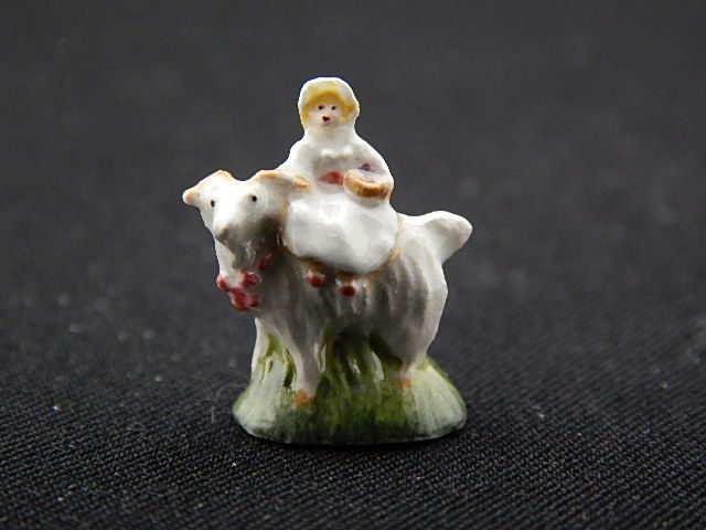 Girl Riding Goat Red by Sylvia Mobley lh805