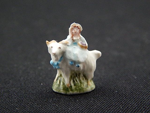 Girl Riding a Goat Blue by Sylvia Mobley lh806