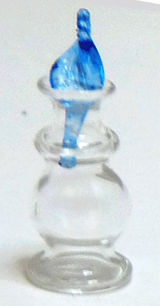 Glass Jar - Turquoise Flame Stopper bd741
