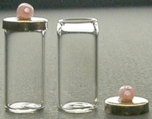 Glass Medicine Jars (2) Empty hb056