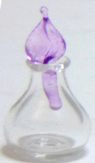 Glass Jar with Purple Flame Top BDHB775