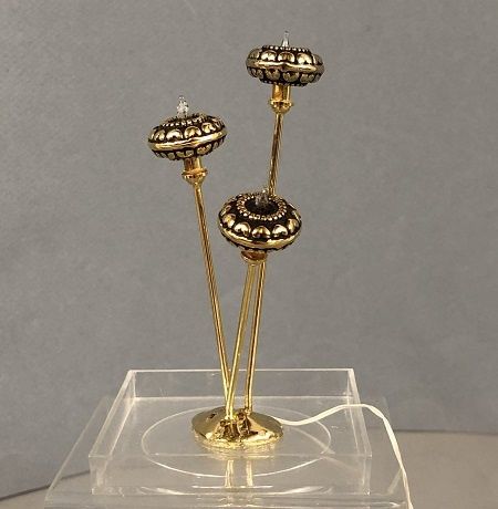 Gold Heart Lamp With 3 Lights MC01828
