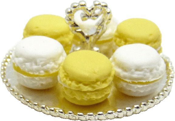 Gold tray with lemon macarons bdk2756