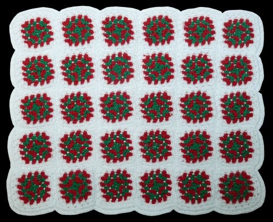 Granny Square Afghan - Christmas BDD098