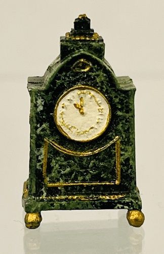 Green Marbled with Gold Trim Clock 10000101-1