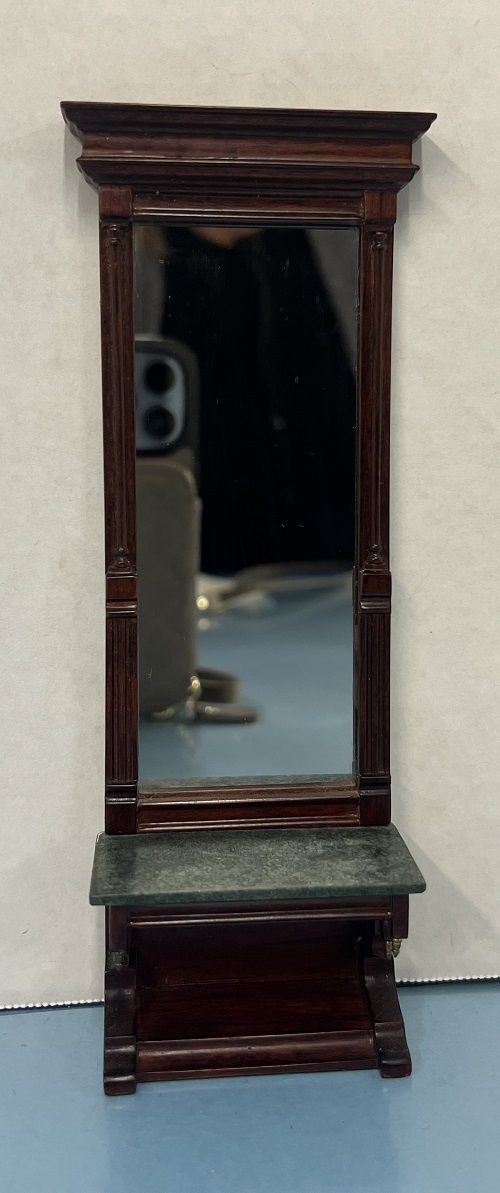 Hall Tree with Mirror and Marble Top Shelf MC33X