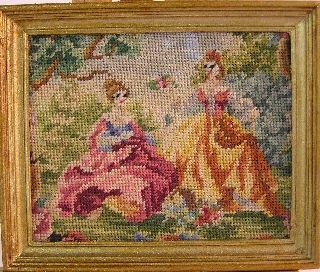 Framed Petit Point - Two Ladies slm101020