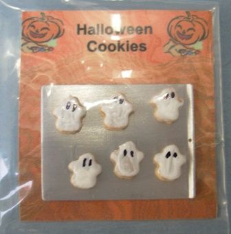 Ghost Cookies on a Baking Sheet SH511
