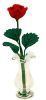 Glass Bud Vase with Rose R002
