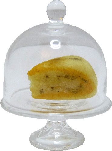 Glass Cheese Taker with a Piece of Cheese bdf1014