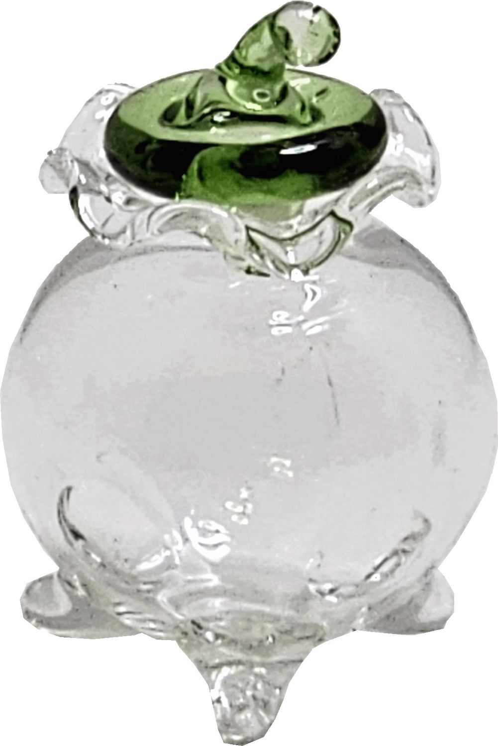 Glass Jar with Green Lid bdhb166