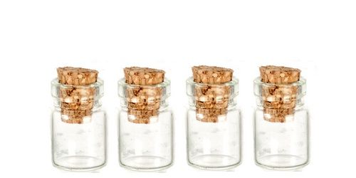 Glass Storage Jars with Cork Stoppers 10000095-1