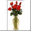 Glass Vase with 12 Red Roses bdr003