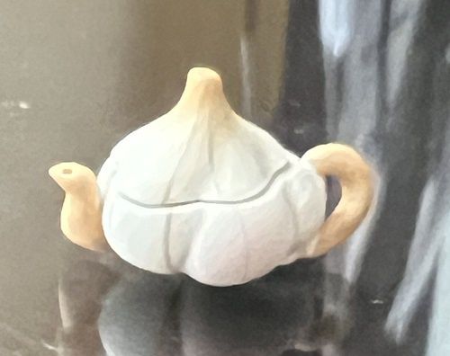 Gourd bisque teapot mc05739