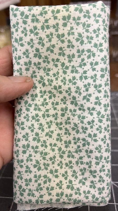 Green Leaves on White Background (Cotton) fabric10