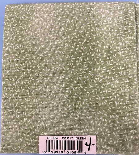 Green with Leaves Design in it Fat Quarter fabric113-1
