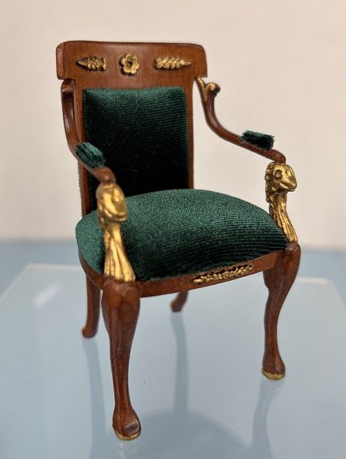 Green Velvet Chair with Gold Accents 5800vgNWNG