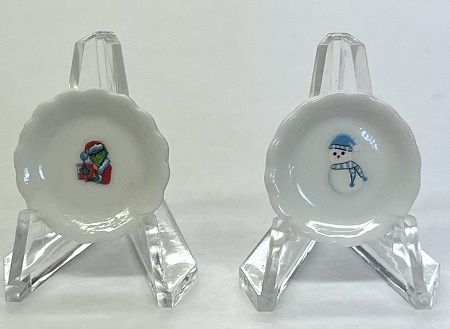 Grinch and Snowman Decorative Plates MC1234f
