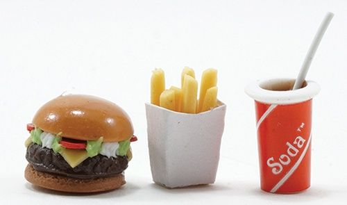 Hamburger, fries, drink IM65239