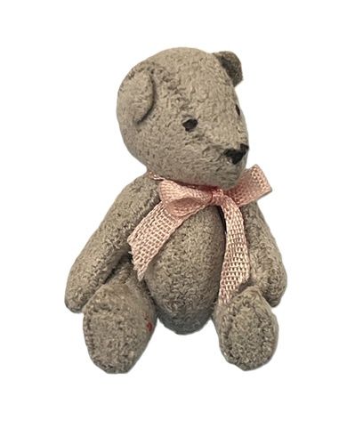 Gray Bear with Pink Ribbon cn0288