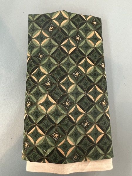 Green Color with Diamond Style Designs fabric101-1
