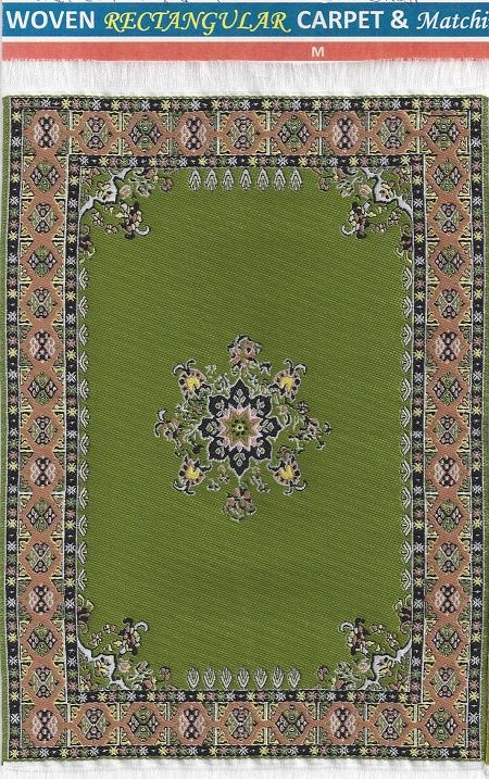 Green Woven rectangular carpet &amp; runner mrct004