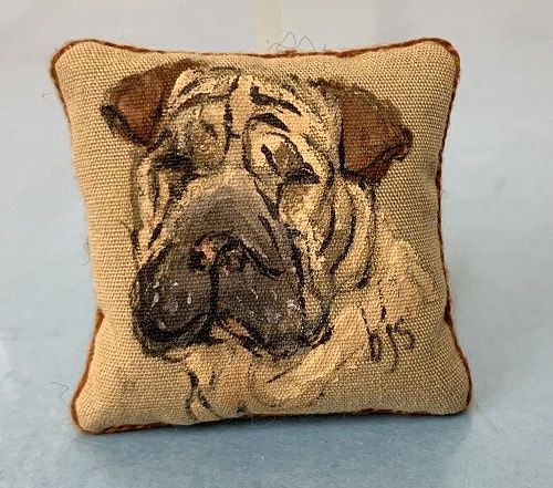 Handpainted Dog Pillow No. 13 bsis13