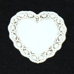 Heart Miniature Lace Doily #26 SD26